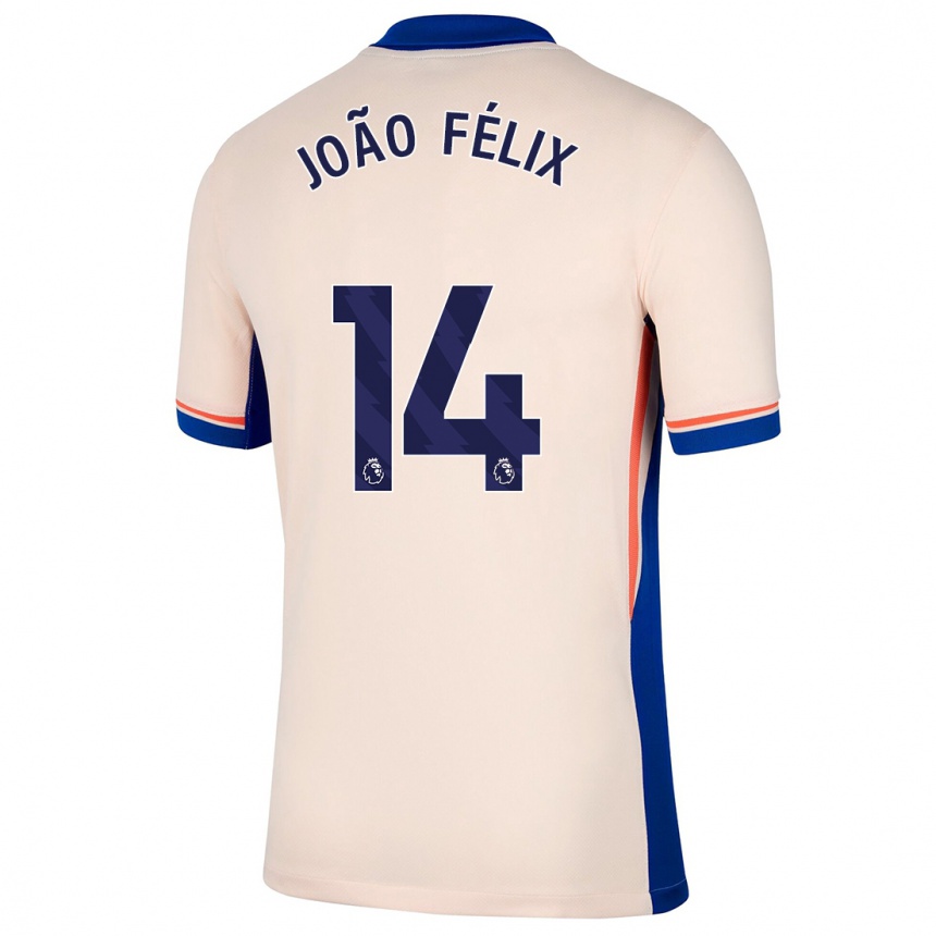 Vaikiškas Joao Felix #14 Šviesiai Smėlio Spalvos Išvykos Marškinėliai 2024/25 T-Shirt