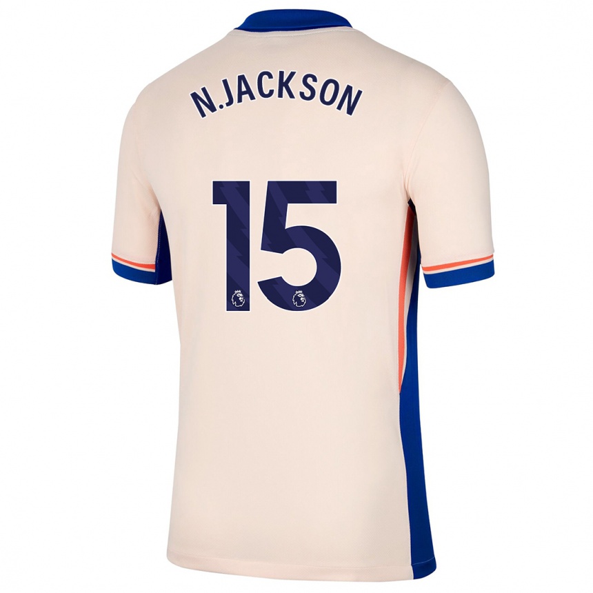 Vaikiškas Nicolas Jackson #15 Šviesiai Smėlio Spalvos Išvykos Marškinėliai 2024/25 T-Shirt