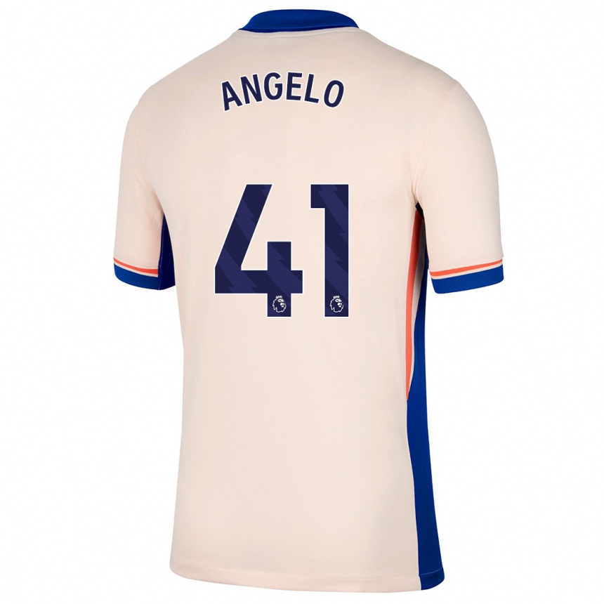 Vaikiškas Ângelo #41 Šviesiai Smėlio Spalvos Išvykos Marškinėliai 2024/25 T-Shirt