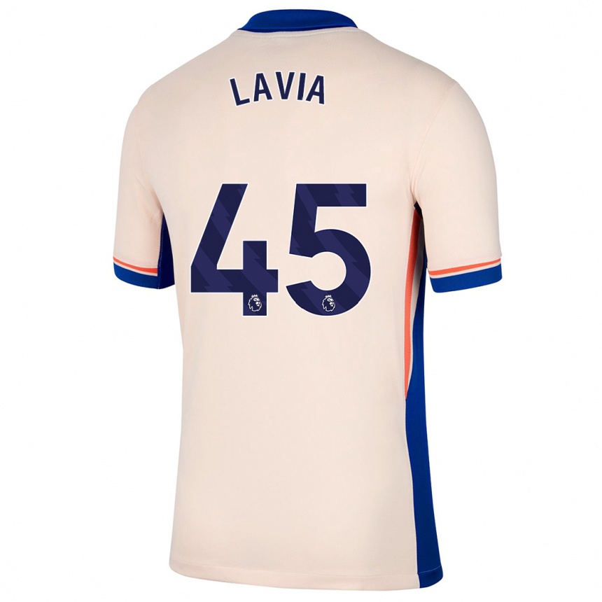 Vaikiškas Roméo Lavia #45 Šviesiai Smėlio Spalvos Išvykos Marškinėliai 2024/25 T-Shirt