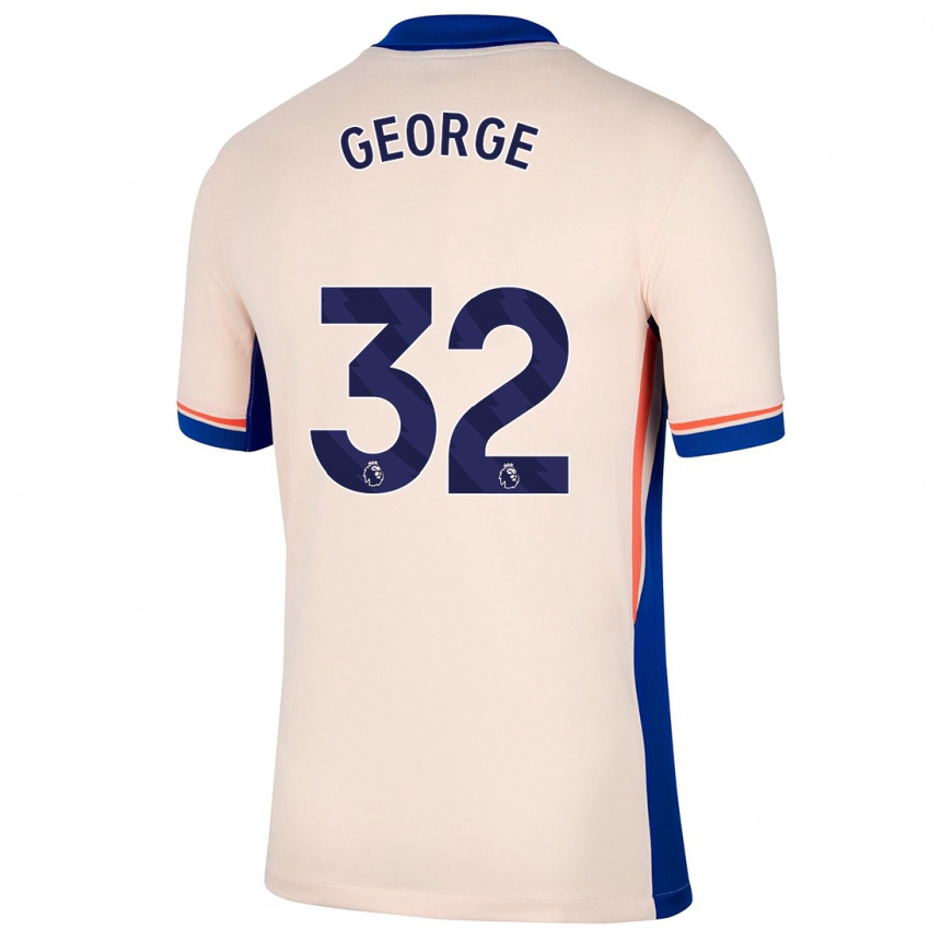 Vaikiškas Tyrique George #32 Šviesiai Smėlio Spalvos Išvykos Marškinėliai 2024/25 T-Shirt