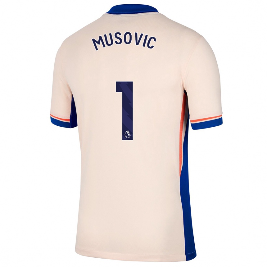 Vaikiškas Zecira Musovic #1 Šviesiai Smėlio Spalvos Išvykos Marškinėliai 2024/25 T-Shirt