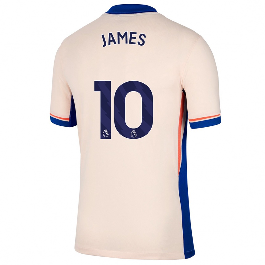 Vaikiškas Lauren James #10 Šviesiai Smėlio Spalvos Išvykos Marškinėliai 2024/25 T-Shirt