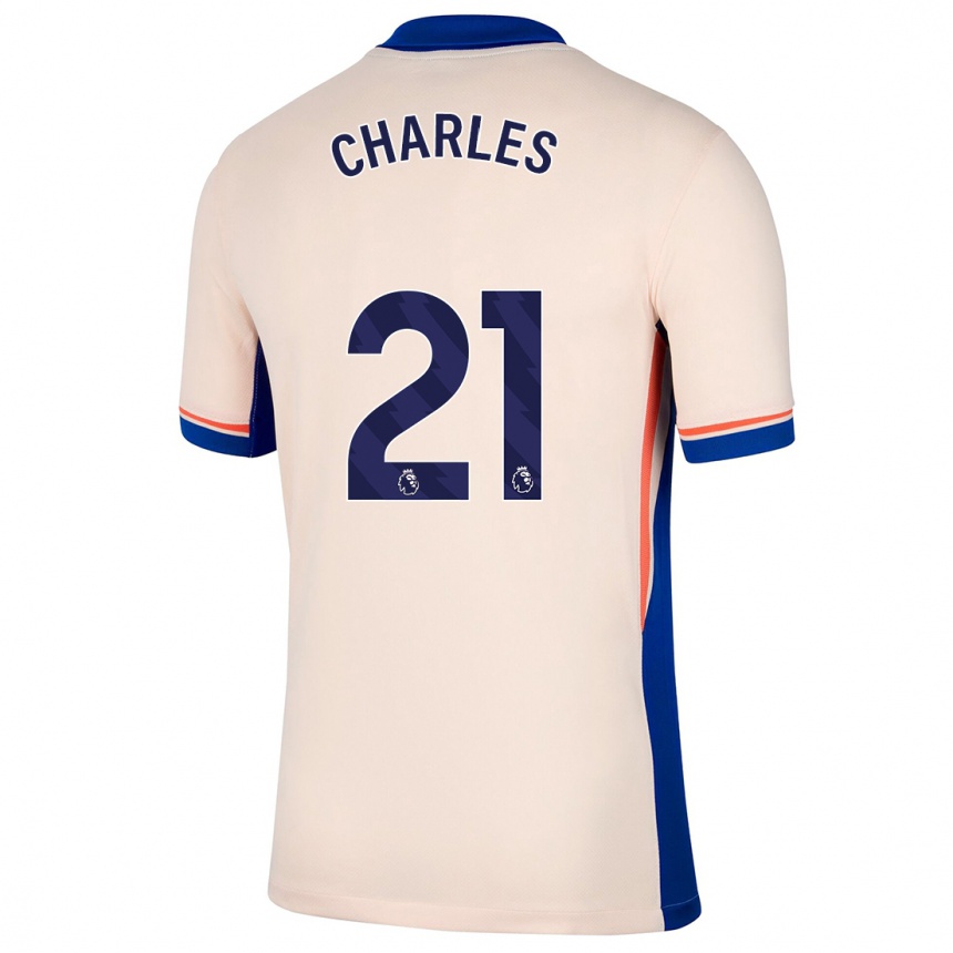 Vaikiškas Niamh Charles #21 Šviesiai Smėlio Spalvos Išvykos Marškinėliai 2024/25 T-Shirt