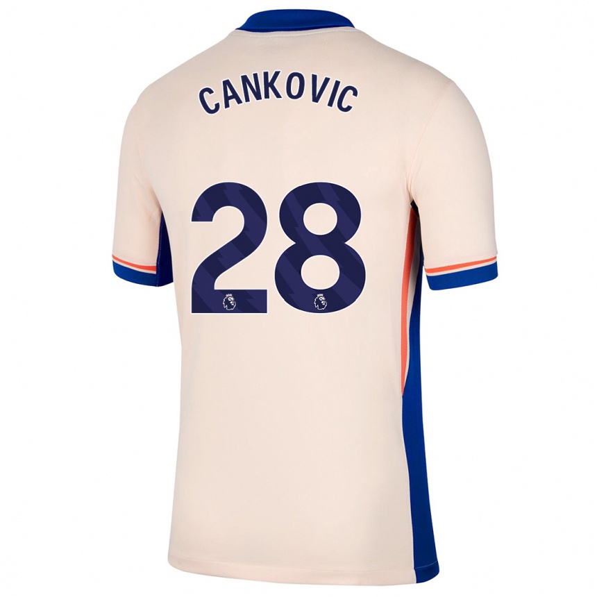 Vaikiškas Jelena Čanković #28 Šviesiai Smėlio Spalvos Išvykos Marškinėliai 2024/25 T-Shirt