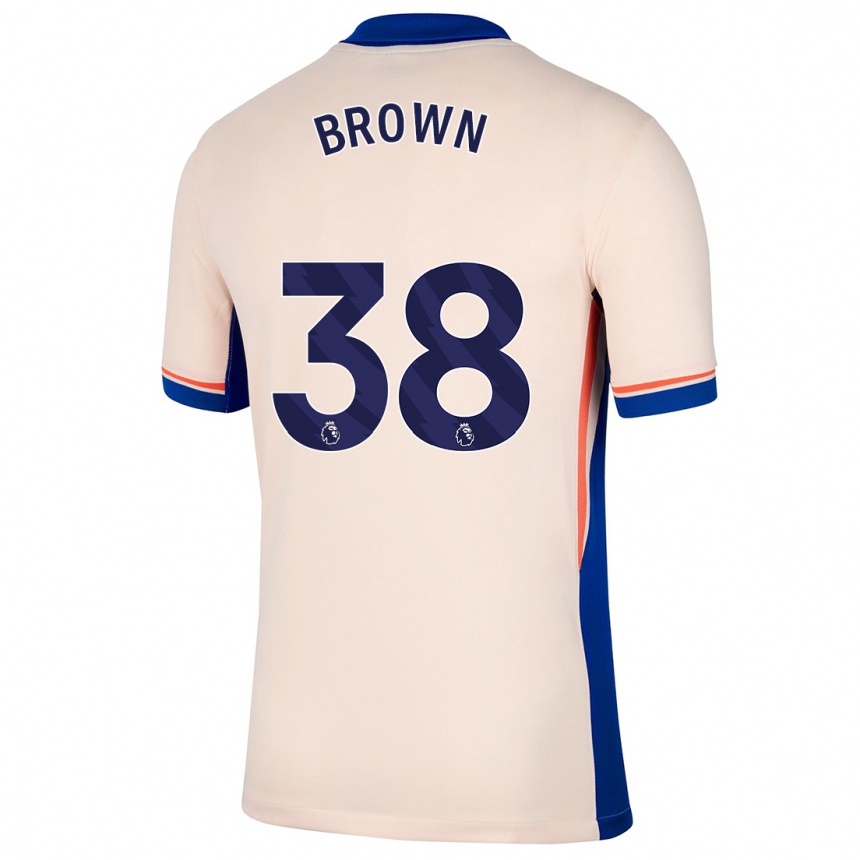 Vaikiškas Cerys Brown #38 Šviesiai Smėlio Spalvos Išvykos Marškinėliai 2024/25 T-Shirt