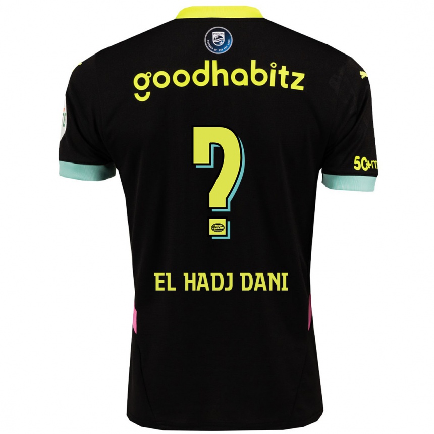 Vaikiškas Soudais El Hadj Dani #0 Juoda Geltona Išvykos Marškinėliai 2024/25 T-Shirt