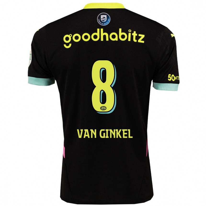 Vaikiškas Marco Van Ginkel #8 Juoda Geltona Išvykos Marškinėliai 2024/25 T-Shirt