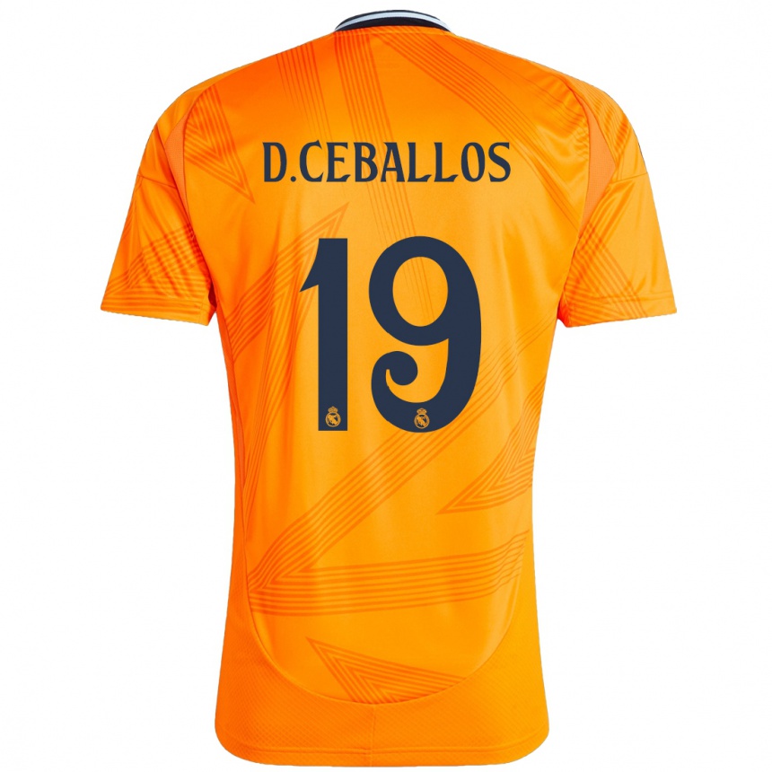 Vaikiškas Dani Ceballos #19 Oranžinė Išvykos Marškinėliai 2024/25 T-Shirt