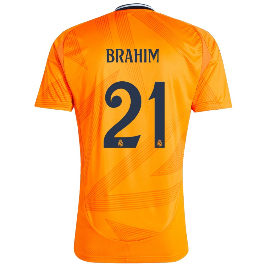 Vaikiškas Brahim Diaz #21 Oranžinė Išvykos Marškinėliai 2024/25 T-Shirt