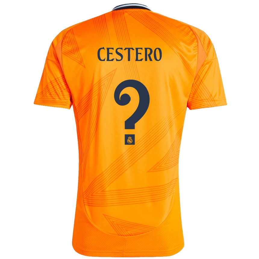 Vaikiškas Jorge Cestero #0 Oranžinė Išvykos Marškinėliai 2024/25 T-Shirt