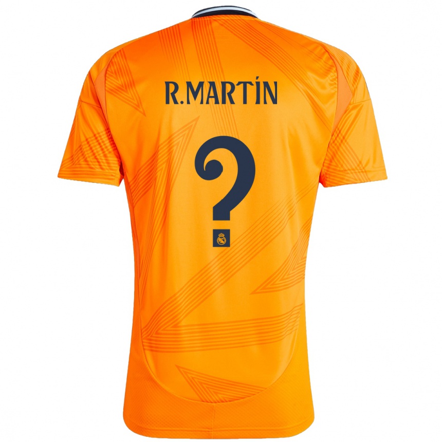 Vaikiškas Roberto Martín #0 Oranžinė Išvykos Marškinėliai 2024/25 T-Shirt