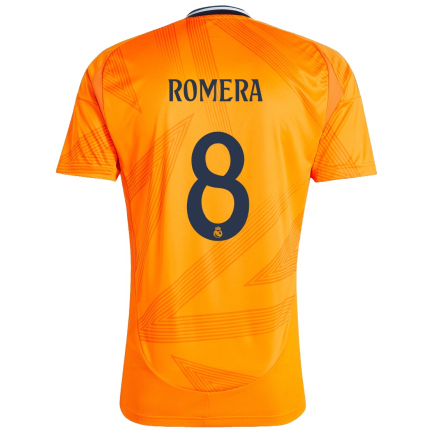 Vaikiškas Miguel Romera #8 Oranžinė Išvykos Marškinėliai 2024/25 T-Shirt