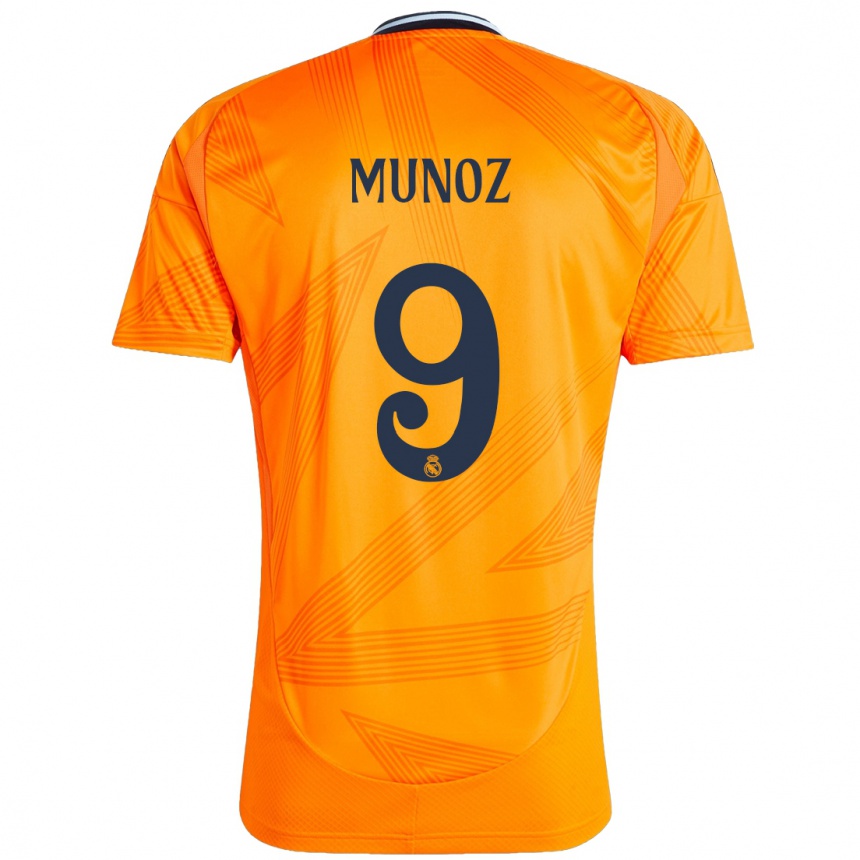 Vaikiškas Victor Munoz #9 Oranžinė Išvykos Marškinėliai 2024/25 T-Shirt