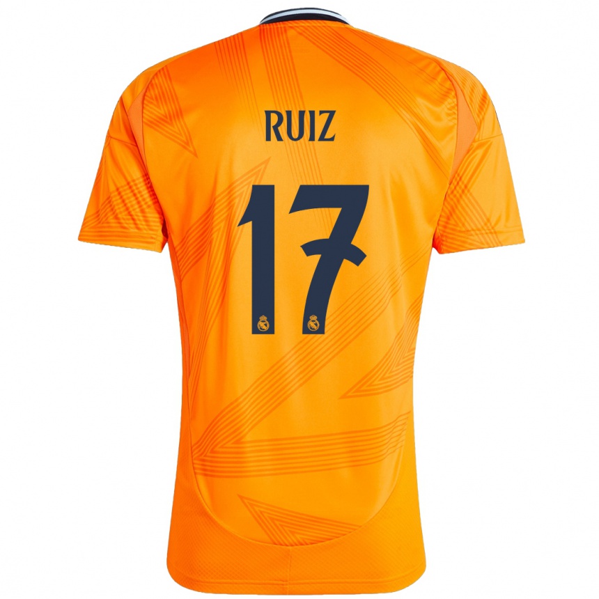 Vaikiškas David Ruiz #17 Oranžinė Išvykos Marškinėliai 2024/25 T-Shirt