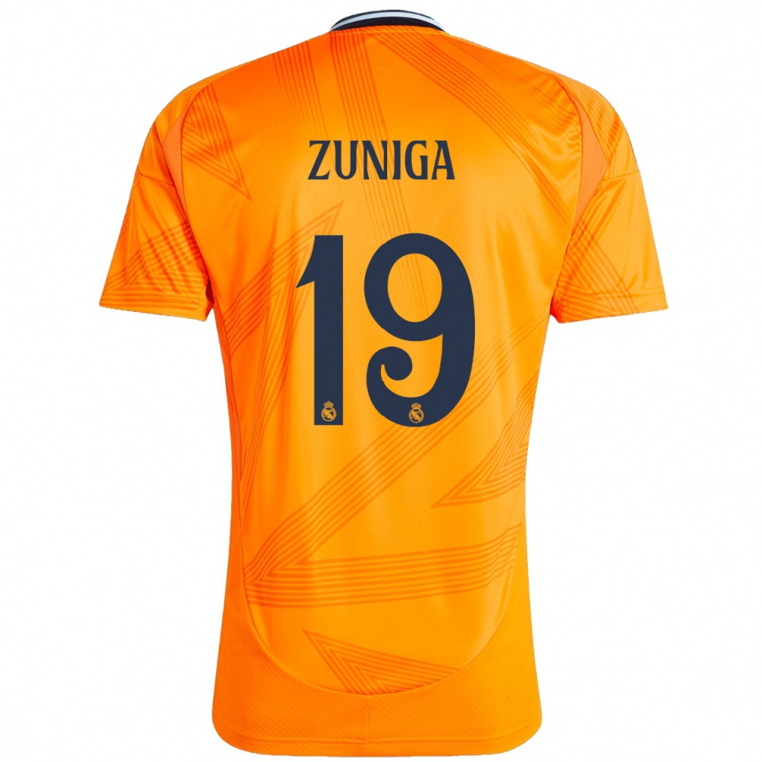 Vaikiškas Loren Zúñiga #19 Oranžinė Išvykos Marškinėliai 2024/25 T-Shirt