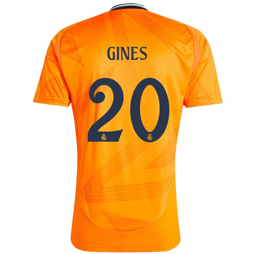 Vaikiškas Alvaro Gines #20 Oranžinė Išvykos Marškinėliai 2024/25 T-Shirt