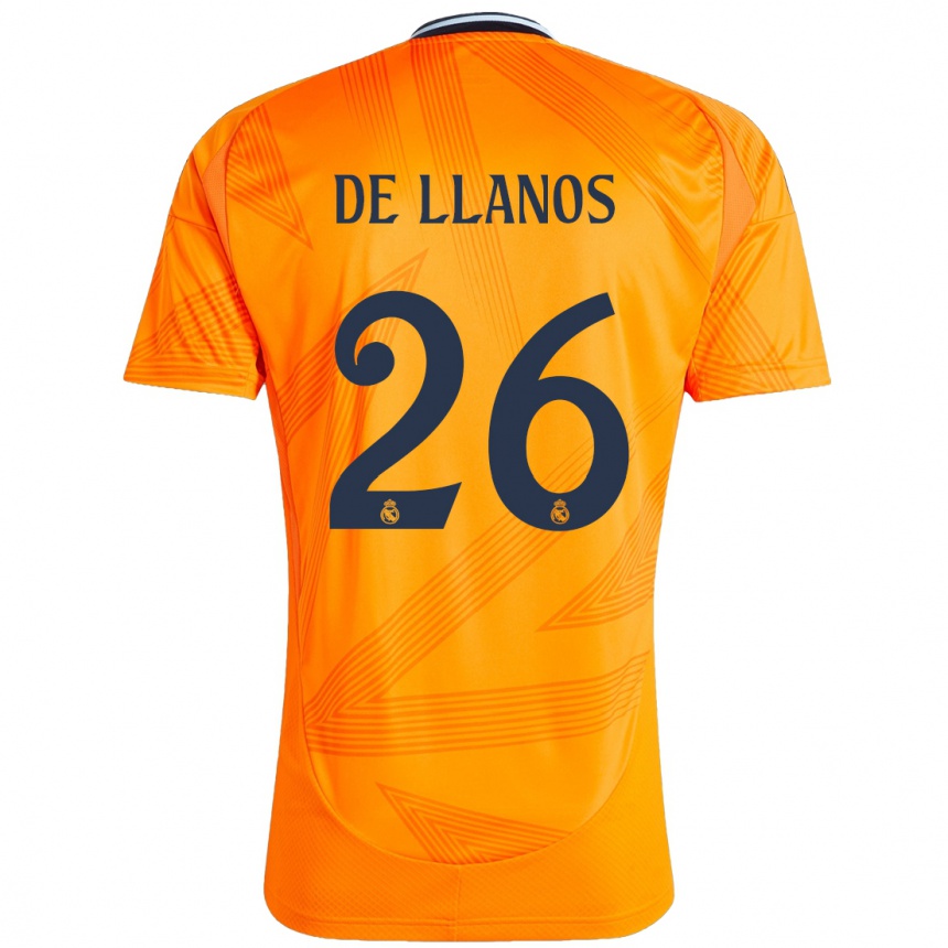 Vaikiškas Hugo De Llanos #26 Oranžinė Išvykos Marškinėliai 2024/25 T-Shirt