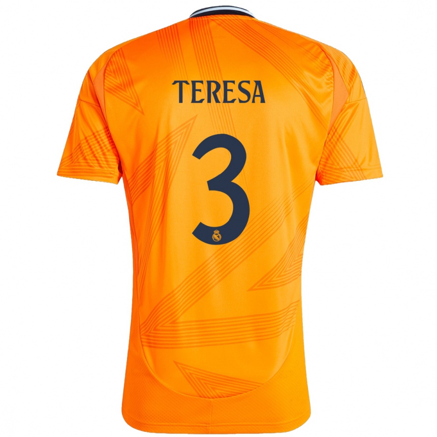 Vaikiškas Teresa Abelleira #3 Oranžinė Išvykos Marškinėliai 2024/25 T-Shirt