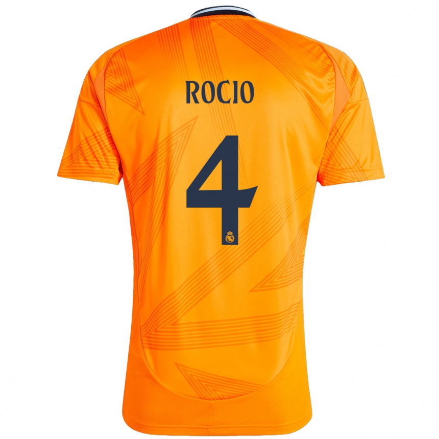 Vaikiškas Rocio Galvez #4 Oranžinė Išvykos Marškinėliai 2024/25 T-Shirt