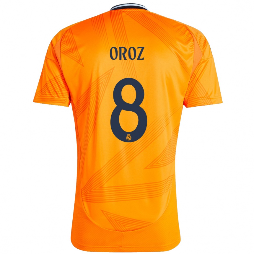 Vaikiškas Maite Oroz #8 Oranžinė Išvykos Marškinėliai 2024/25 T-Shirt