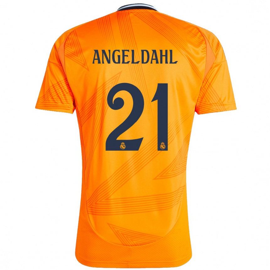 Vaikiškas Filippa Angeldahl #21 Oranžinė Išvykos Marškinėliai 2024/25 T-Shirt