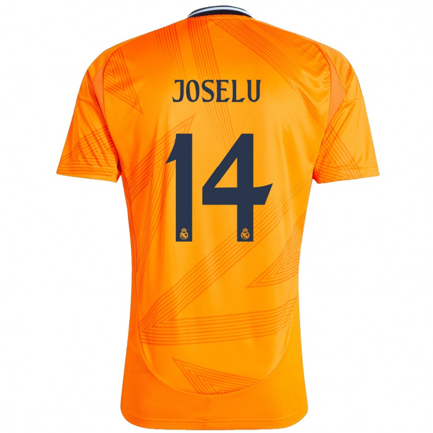 Vaikiškas Joselu #14 Oranžinė Išvykos Marškinėliai 2024/25 T-Shirt