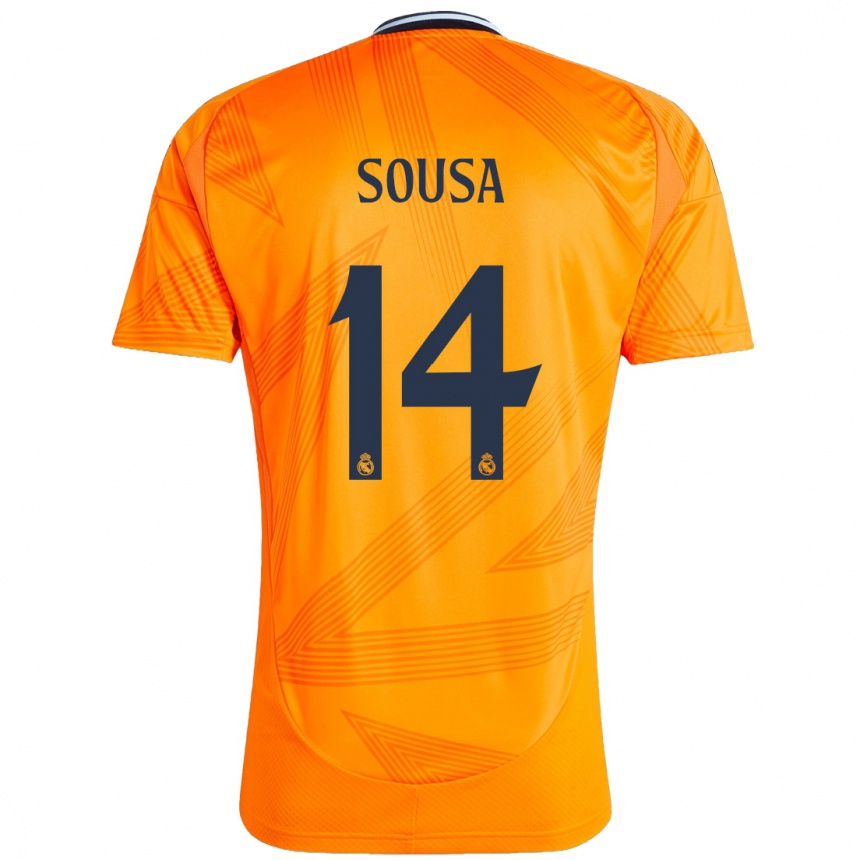 Vaikiškas Kathellen Sousa #14 Oranžinė Išvykos Marškinėliai 2024/25 T-Shirt