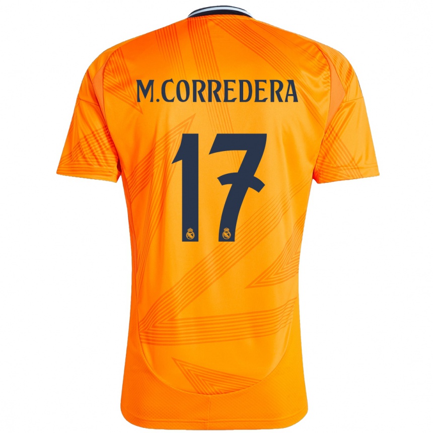 Vaikiškas Marta Corredera #17 Oranžinė Išvykos Marškinėliai 2024/25 T-Shirt