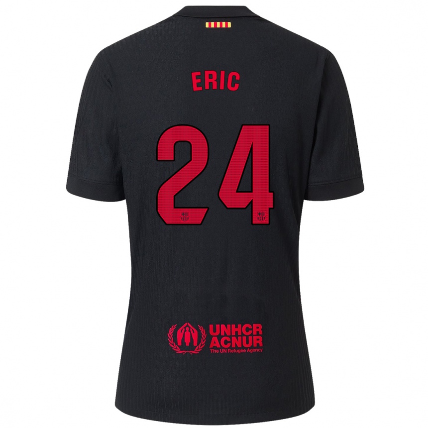 Vaikiškas Eric Garcia #24 Juoda Raudona Išvykos Marškinėliai 2024/25 T-Shirt