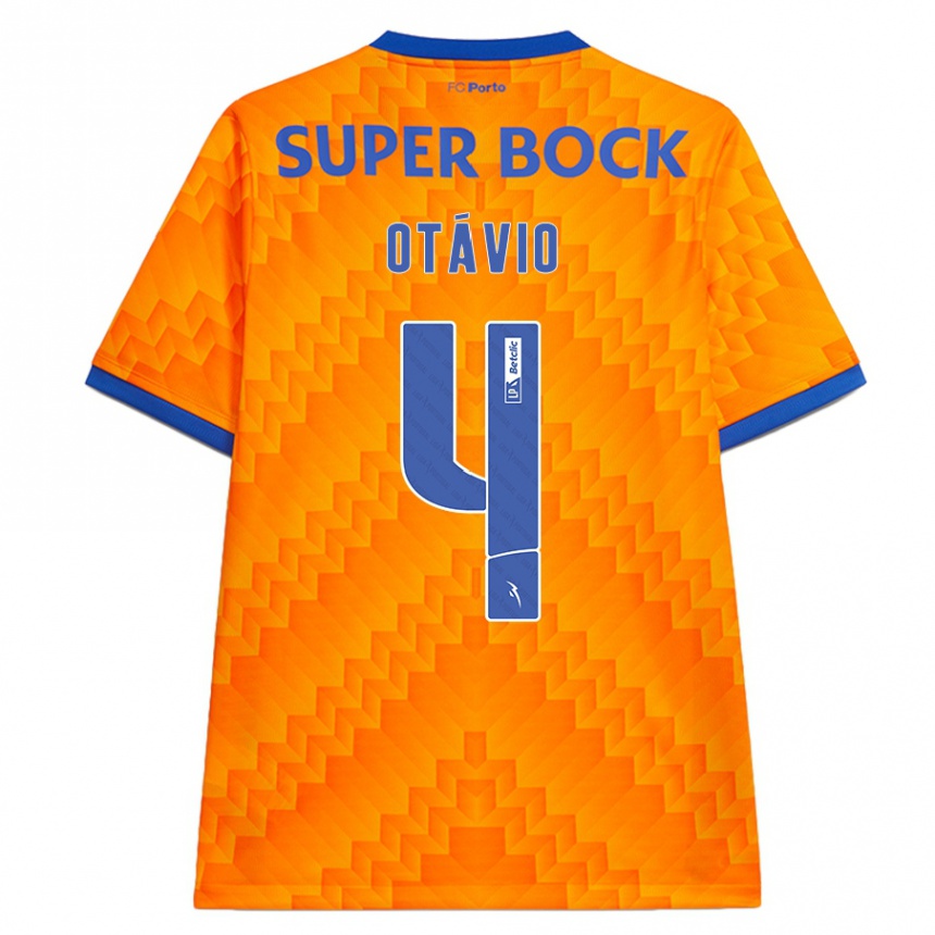 Vaikiškas Otávio #4 Oranžinė Išvykos Marškinėliai 2024/25 T-Shirt