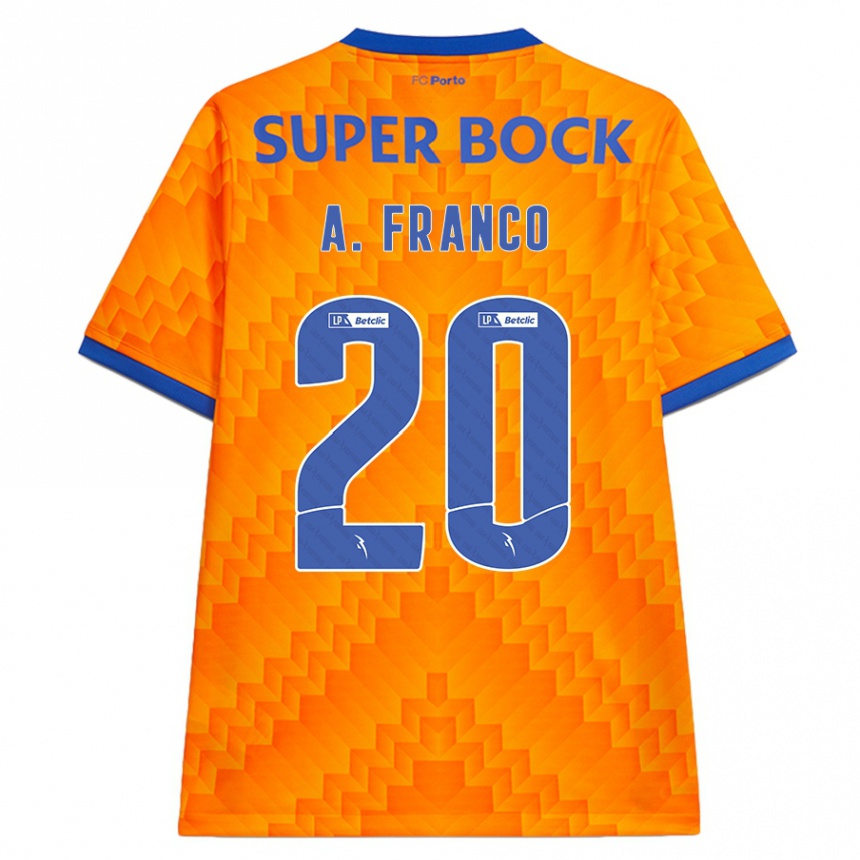 Vaikiškas André Franco #20 Oranžinė Išvykos Marškinėliai 2024/25 T-Shirt