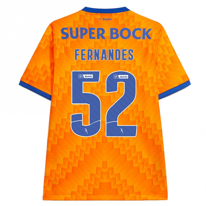 Vaikiškas Martim Fernandes #52 Oranžinė Išvykos Marškinėliai 2024/25 T-Shirt