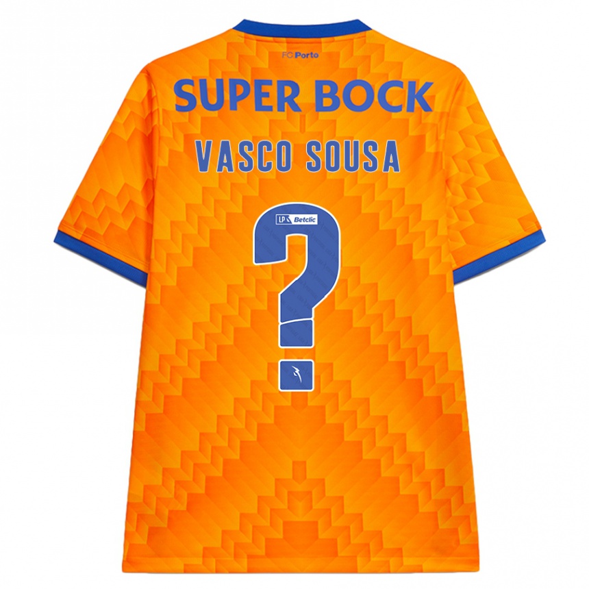 Vaikiškas Vasco Sousa #0 Oranžinė Išvykos Marškinėliai 2024/25 T-Shirt