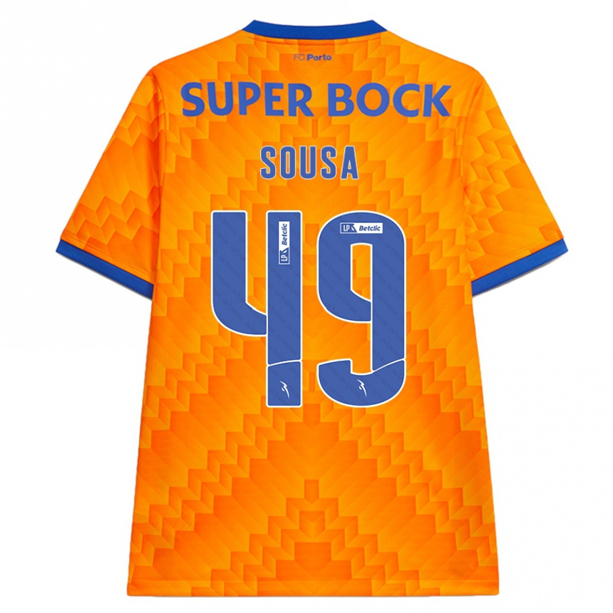 Vaikiškas Gonçalo Sousa #49 Oranžinė Išvykos Marškinėliai 2024/25 T-Shirt