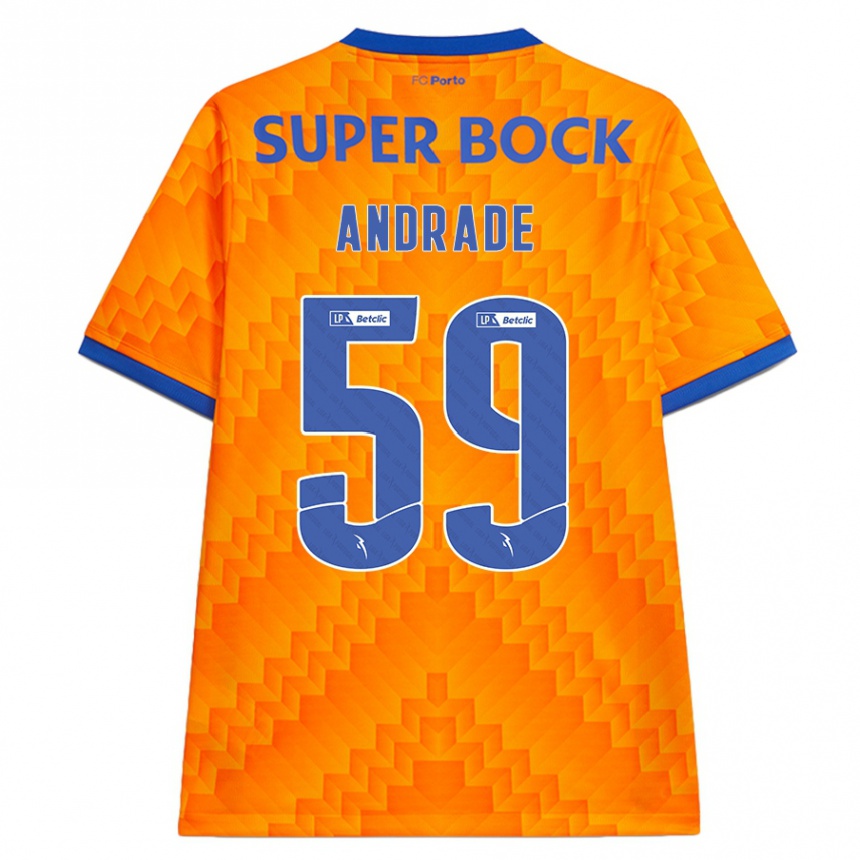 Vaikiškas Tiago Andrade #59 Oranžinė Išvykos Marškinėliai 2024/25 T-Shirt