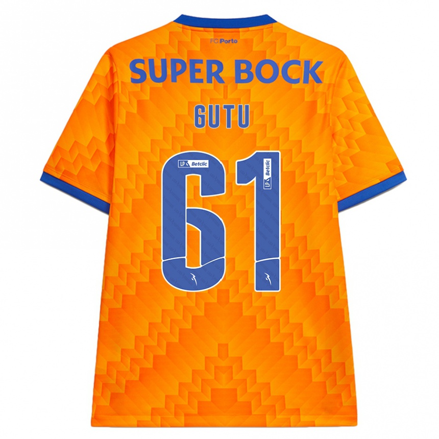 Vaikiškas Denis Gutu #61 Oranžinė Išvykos Marškinėliai 2024/25 T-Shirt