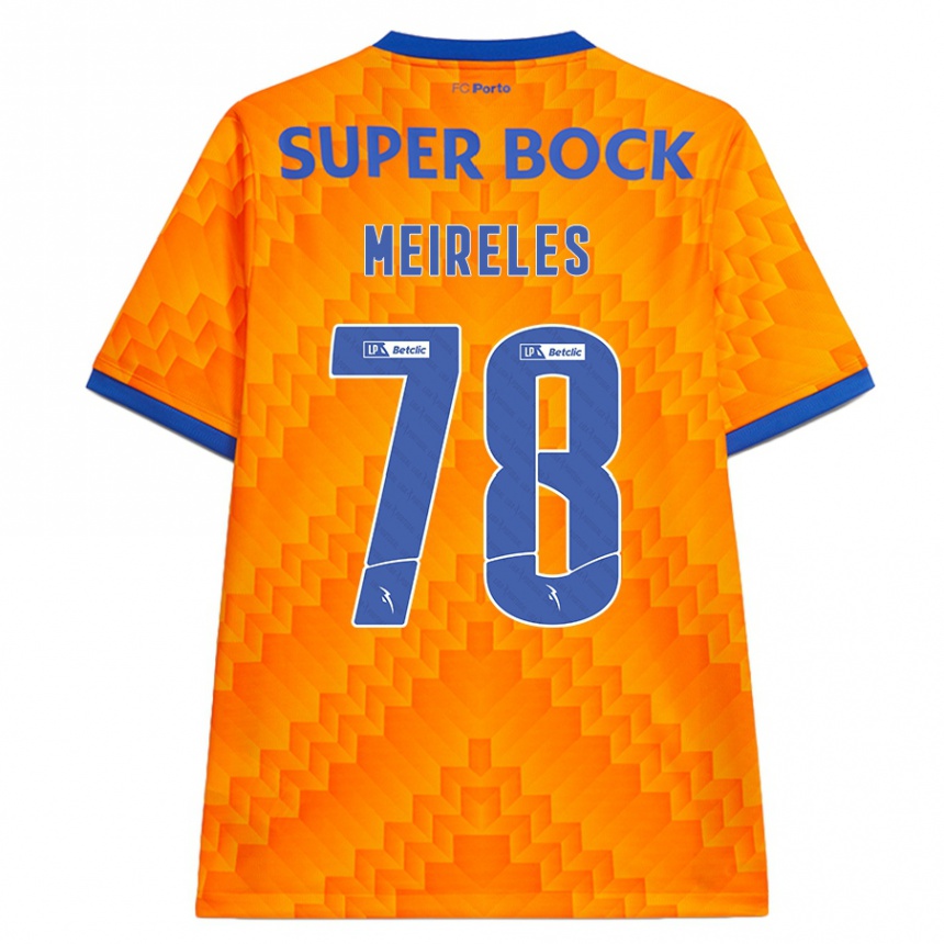 Vaikiškas Jorge Meireles #78 Oranžinė Išvykos Marškinėliai 2024/25 T-Shirt