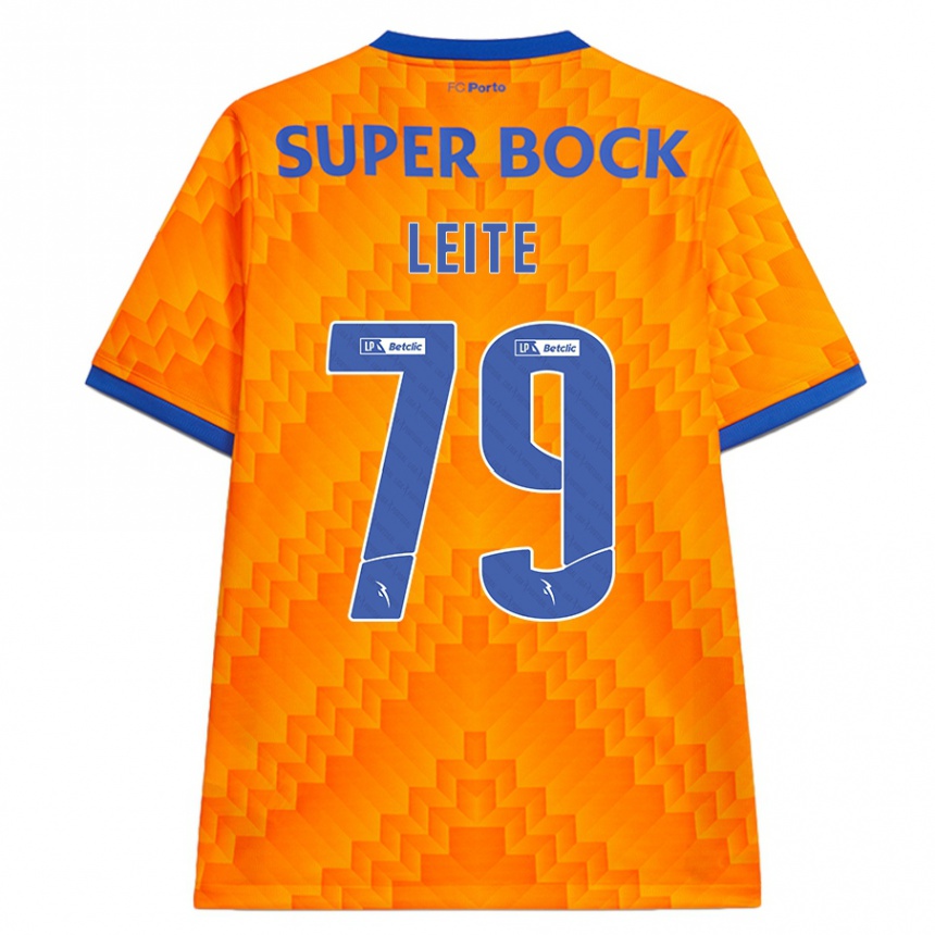 Vaikiškas Afonso Leite #79 Oranžinė Išvykos Marškinėliai 2024/25 T-Shirt