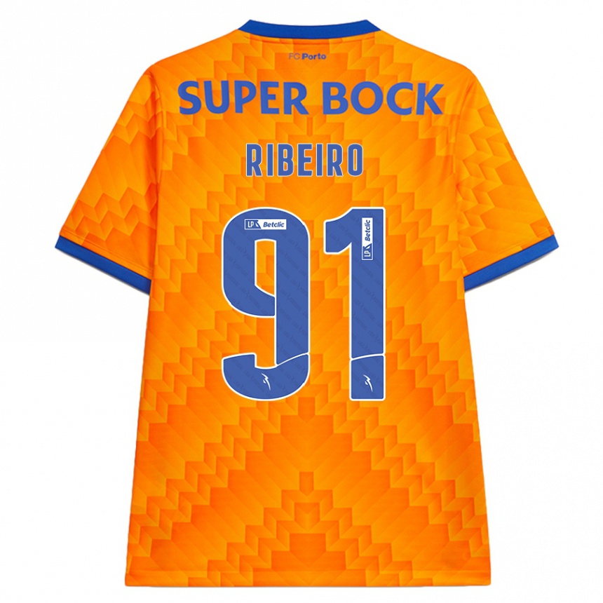 Vaikiškas Gonçalo Ribeiro #91 Oranžinė Išvykos Marškinėliai 2024/25 T-Shirt