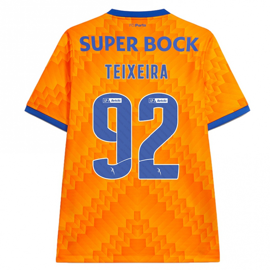 Vaikiškas João Teixeira #92 Oranžinė Išvykos Marškinėliai 2024/25 T-Shirt