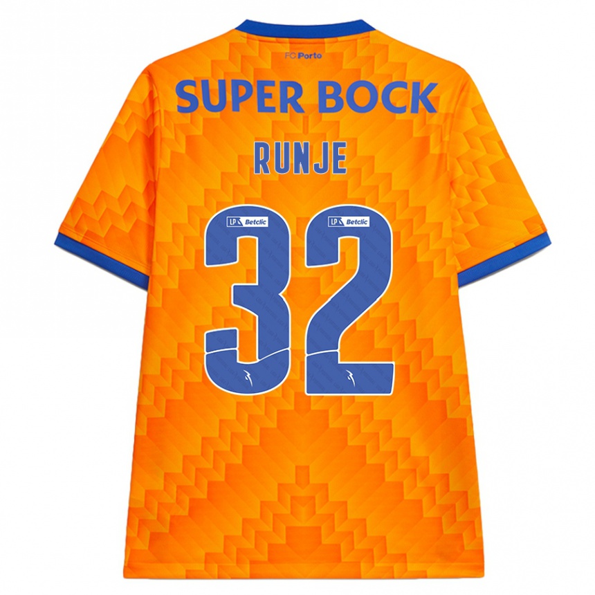 Vaikiškas Roko Runje #32 Oranžinė Išvykos Marškinėliai 2024/25 T-Shirt