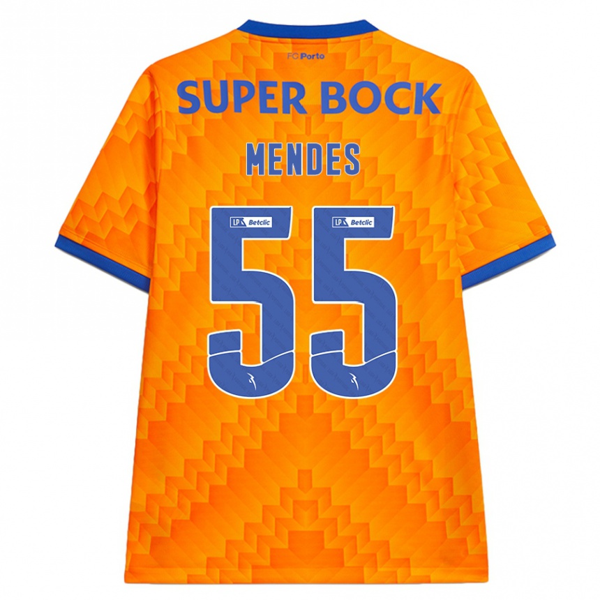 Vaikiškas João Mendes #55 Oranžinė Išvykos Marškinėliai 2024/25 T-Shirt