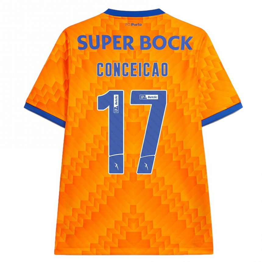 Vaikiškas Rodrigo Conceicao #17 Oranžinė Išvykos Marškinėliai 2024/25 T-Shirt