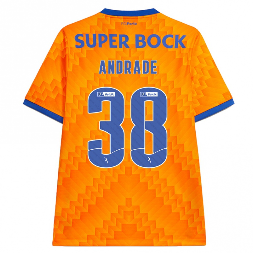 Vaikiškas Fernando Andrade #38 Oranžinė Išvykos Marškinėliai 2024/25 T-Shirt