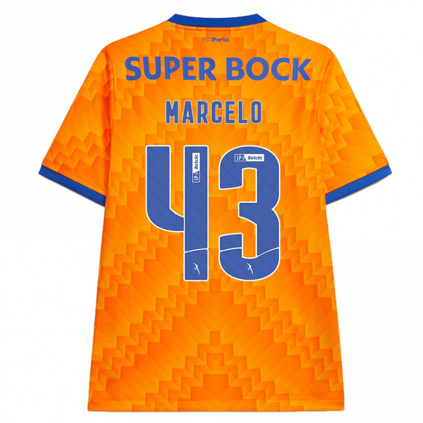 Vaikiškas Joao Marcelo #43 Oranžinė Išvykos Marškinėliai 2024/25 T-Shirt