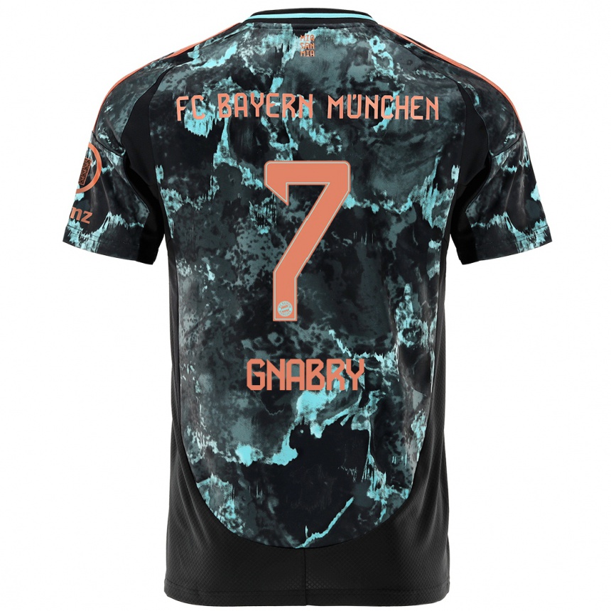 Vaikiškas Serge Gnabry #7 Juoda Išvykos Marškinėliai 2024/25 T-Shirt