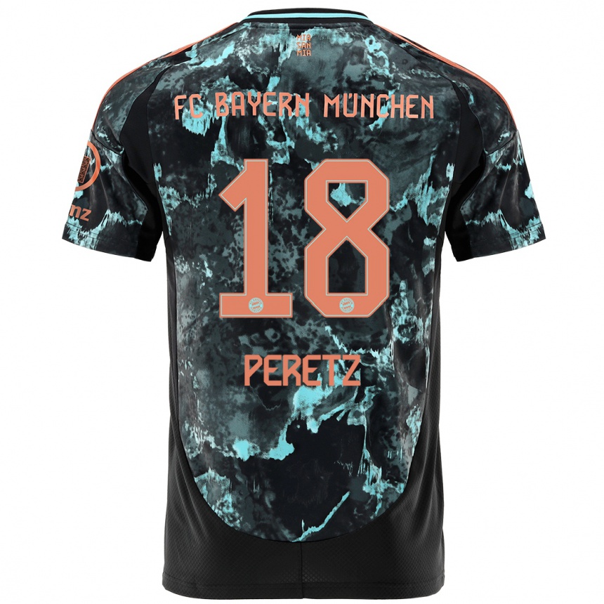 Vaikiškas Daniel Peretz #18 Juoda Išvykos Marškinėliai 2024/25 T-Shirt