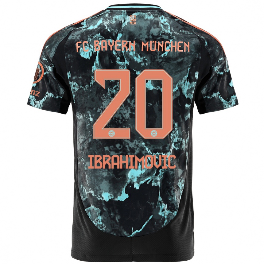 Vaikiškas Arijon Ibrahimovic #20 Juoda Išvykos Marškinėliai 2024/25 T-Shirt