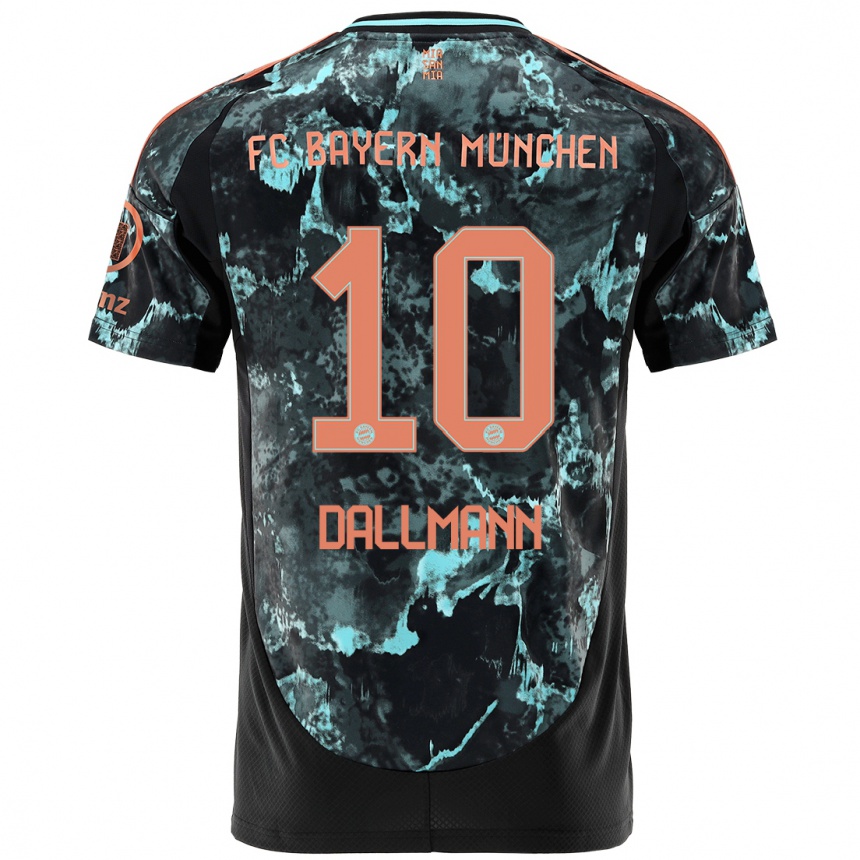 Vaikiškas Linda Dallmann #10 Juoda Išvykos Marškinėliai 2024/25 T-Shirt